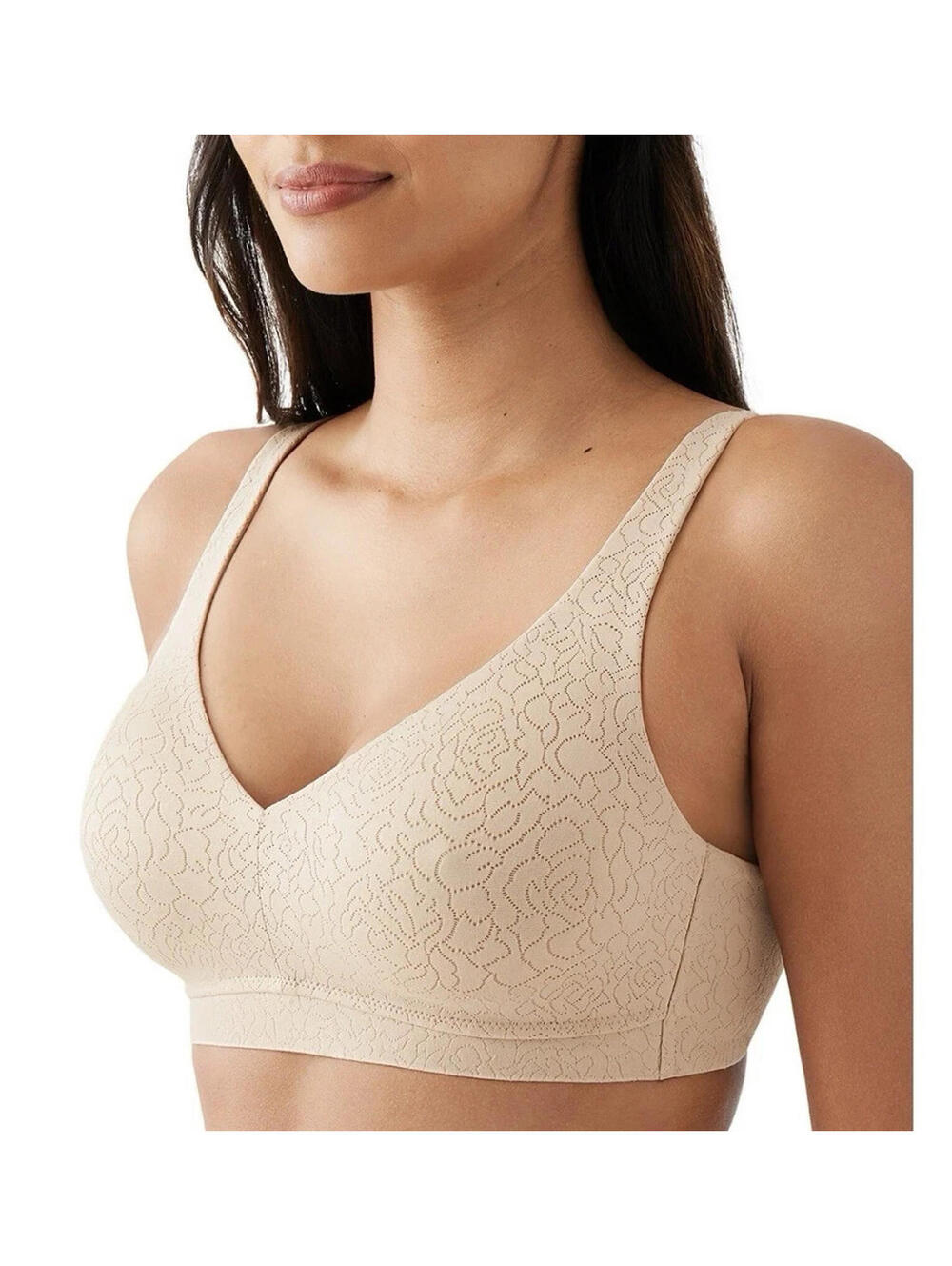 Wacoal 852345 Inside Job Wire Free Bra 44DDD Sand Full Coverage Seamless $70